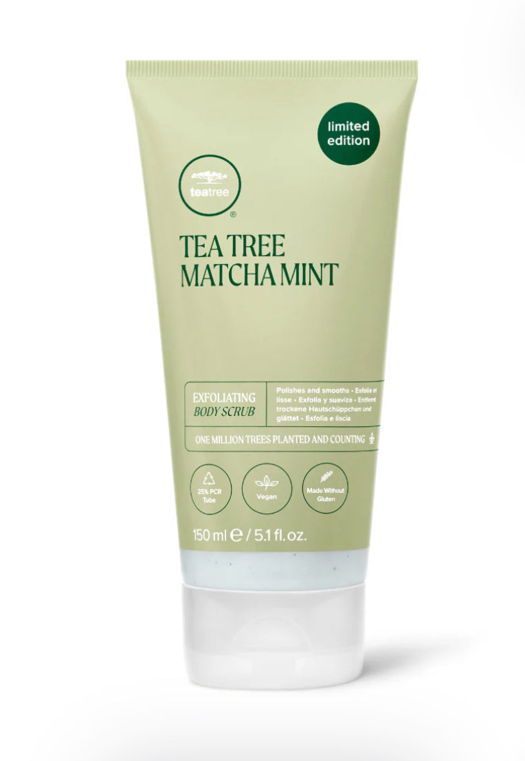 Limited Edition Body Care Duo mit Matcha, Minze & Teebaumöl – Silkening Body Butter & Exfoliating Scrub für glatte, geschmeidige Haut