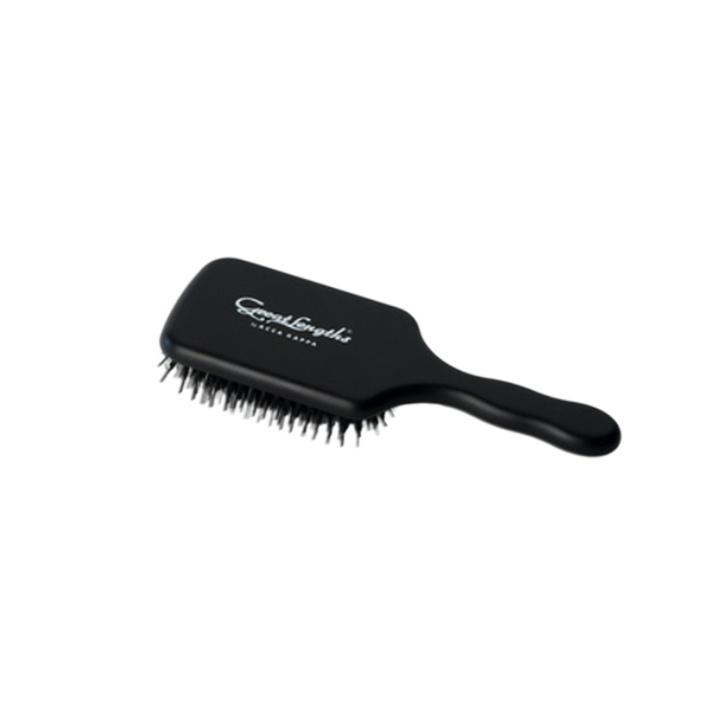 Acca Kappa Holzbürste für Extensions und Naturhaar, schwarze Paddle-Bürste aus Echtholz – Great Lengths