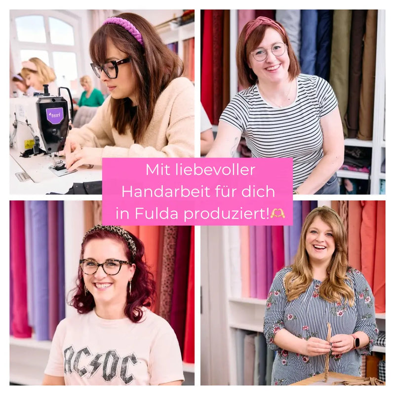 Haaraccessoires Vergleich, rutschfester Haarreif ohne Druck im Gegensatz zu Massenware – fair und nachhaltig produziert