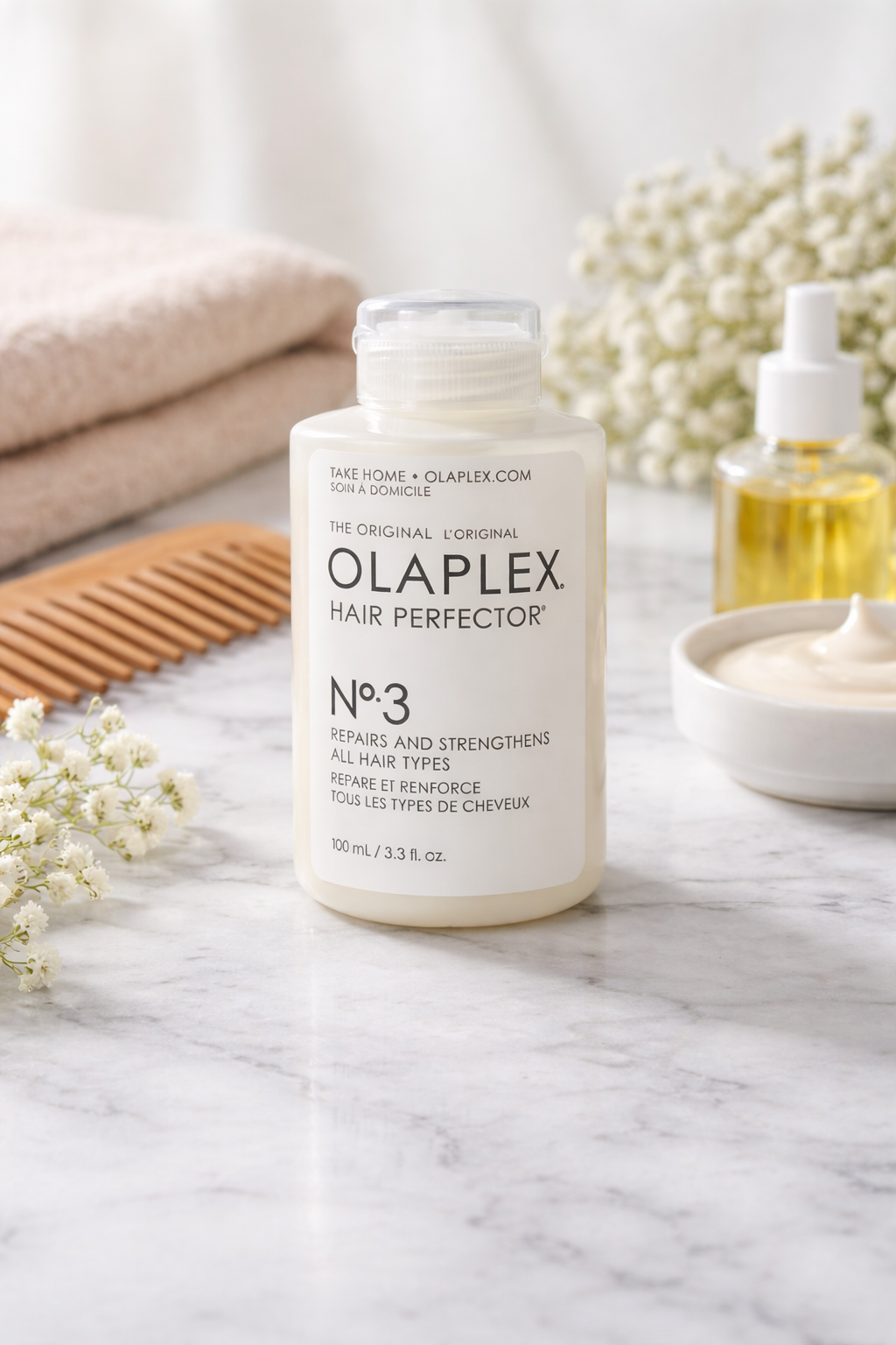 Olaplex No.3 Hair Perfector BIld 2 Reparaturpflege für geschädigtes Haar, Produktflasche freigestellt – Olaplex