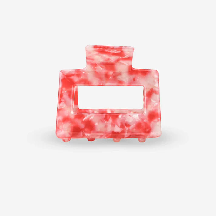 Haarklammer aus Cellulose Acetat mit klarer Formgebung, Rückansicht für Half Up Frisuren, SASSTIE