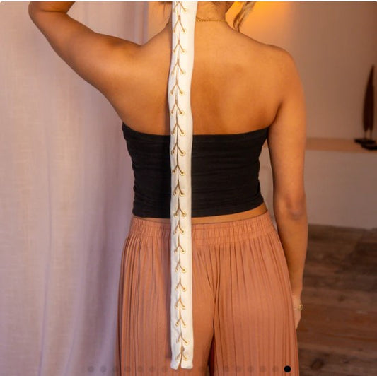 Hairhomie XL creme / Haarschutz über Nacht / Alternative zur Seidenhaube