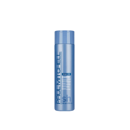 BOND RX Shampoo für blondiertes und strapaziertes Haar, blaue Shampoo-Flasche mit Bond Repair Technologie – Paul Mitchell