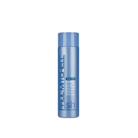 BOND RX Shampoo für blondiertes und strapaziertes Haar, blaue Shampoo-Flasche mit Bond Repair Technologie – Paul Mitchell
