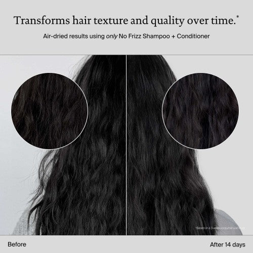 Living Proof No Frizz Pflege Vorher Nachher Vergleich dunkles Haar sichtbar glatter nach 14 Tagen Anwendung – Living Proof