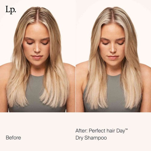 Living Proof Perfect Hair Day Dry Shampoo Vorher Nachher Vergleich frisches Haar ohne Ansatzfett – Living Proof