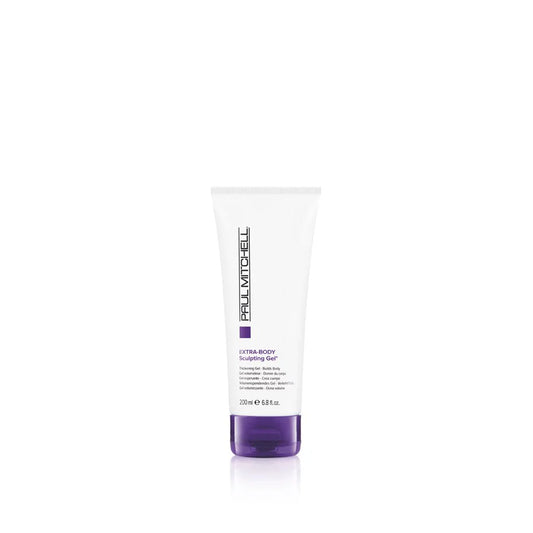 Extra Body Sculpting Gel Volumen Styling Gel für feines Haar, Produktflasche mit weißem Design vor weißem Hintergrund, Paul Mitchell