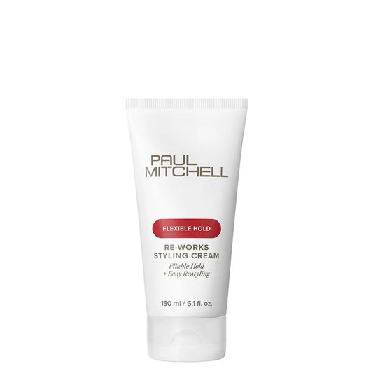 Paul Mitchell Re Works Styling Cream Flexible Hold Styling Creme für formbaren Halt und Restyling, weiße Tube – Paul Mitchell