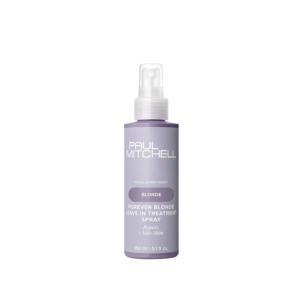 Paul Mitchell Forever Blonde Leave In Treatment Spray für blondiertes Haar, Sprayflasche freigestellt auf weißem Hintergrund – Paul Mitchell