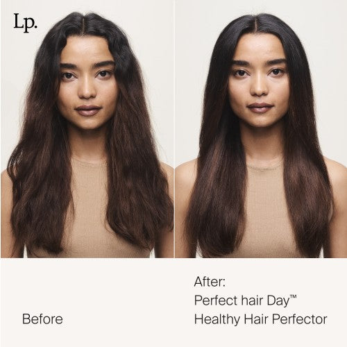 Living Proof Perfect Hair Day Healthy Hair Perfector Vorher Nachher Vergleich Haarlängen sichtbar geglättet – Living Proof