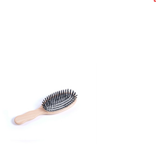 Retro-Haarbürste mit Kunststoffborsten in zwei Größen – vegan, pflegend, ideal für Extensions
