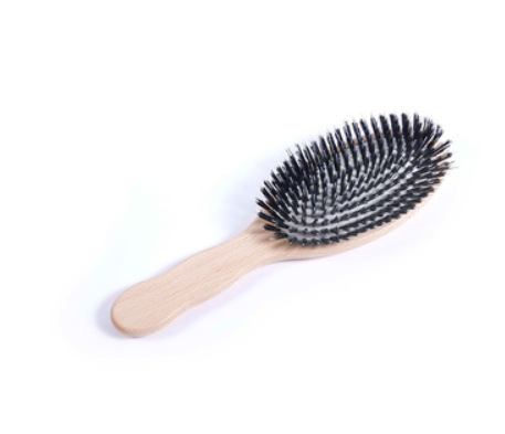 Retro-Haarbürste mit Kunststoffborsten in zwei Größen – vegan, pflegend, ideal für Extensions
