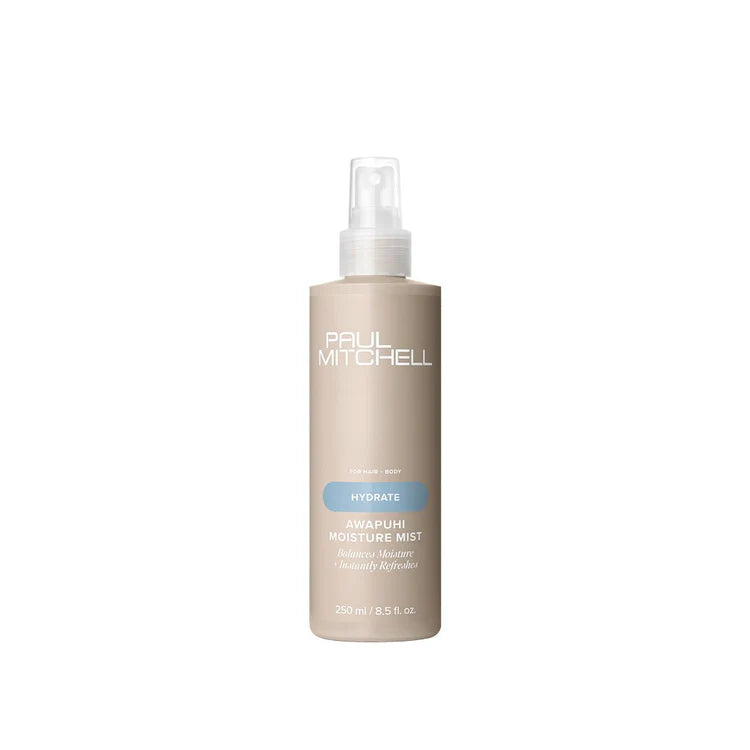 Paul Mitchell Awapuhi Moisture Mist Feuchtigkeitsspray für Haar und Haut, spendet Feuchtigkeit, beige Flasche freigestellt – Paul Mitchell