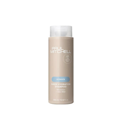 Paul Mitchell Sheer Hydration Shampoo Feuchtigkeitsshampoo für trockenes Haar mit Glanz, beige Flasche freigestellt – Paul Mitchell
