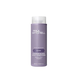 Paul Mitchell Platinum Blonde Violet Conditioner, Vorderansicht der violetten Flasche