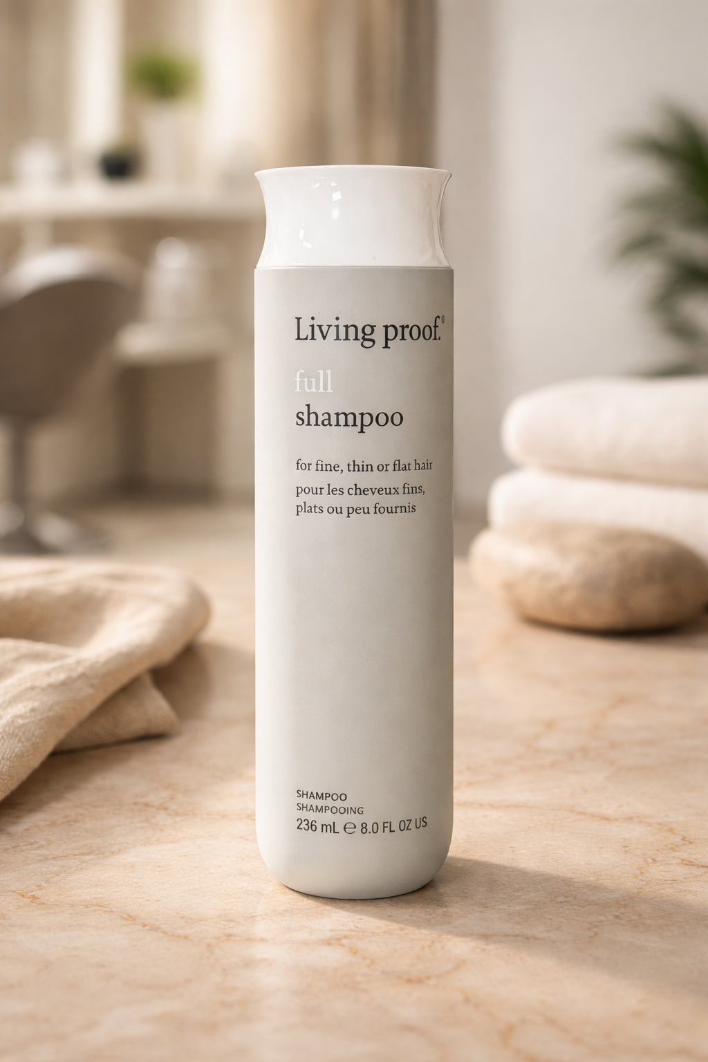 Living Proof Full Shampoo dekorativer Hintergrund mit ruhiger Farbwelt – Living Proof