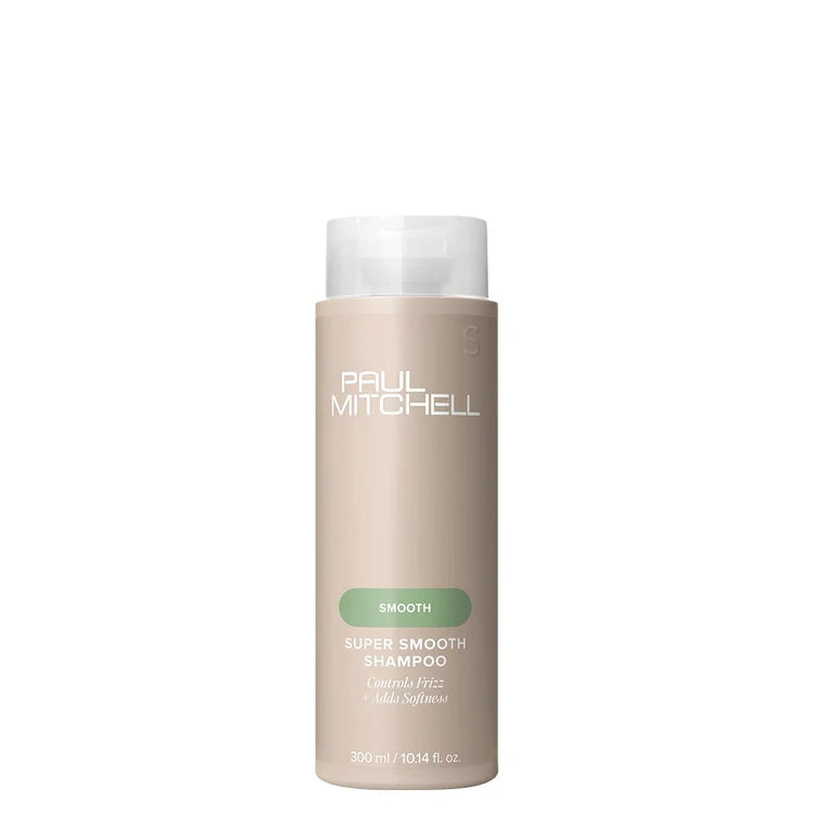 Super Smooth Shampoo gegen Frizz für widerspenstiges Haar, Produktflasche 300 ml Vorderansicht, Paul Mitchell