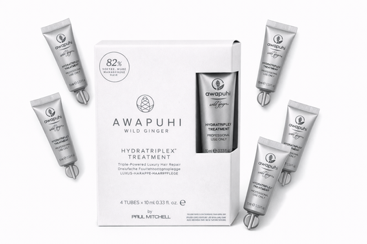 Awapuhi Hydratriplex Treatment, mehrere Ampullen auf natürlichem Untergrund, Paul Mitchell